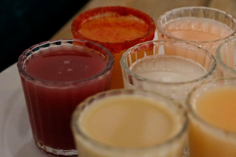 Vasos de pulque curado